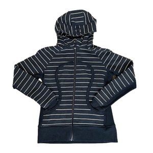 Lululemon Striped Navy Scuba Jacket Size 10